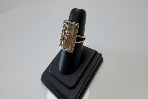 Anillo San Judas Tadeo Rectangular – Oro Laminado