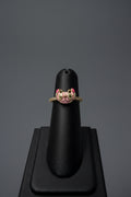 Anillo Stitch Oro Laminado – Ajustable