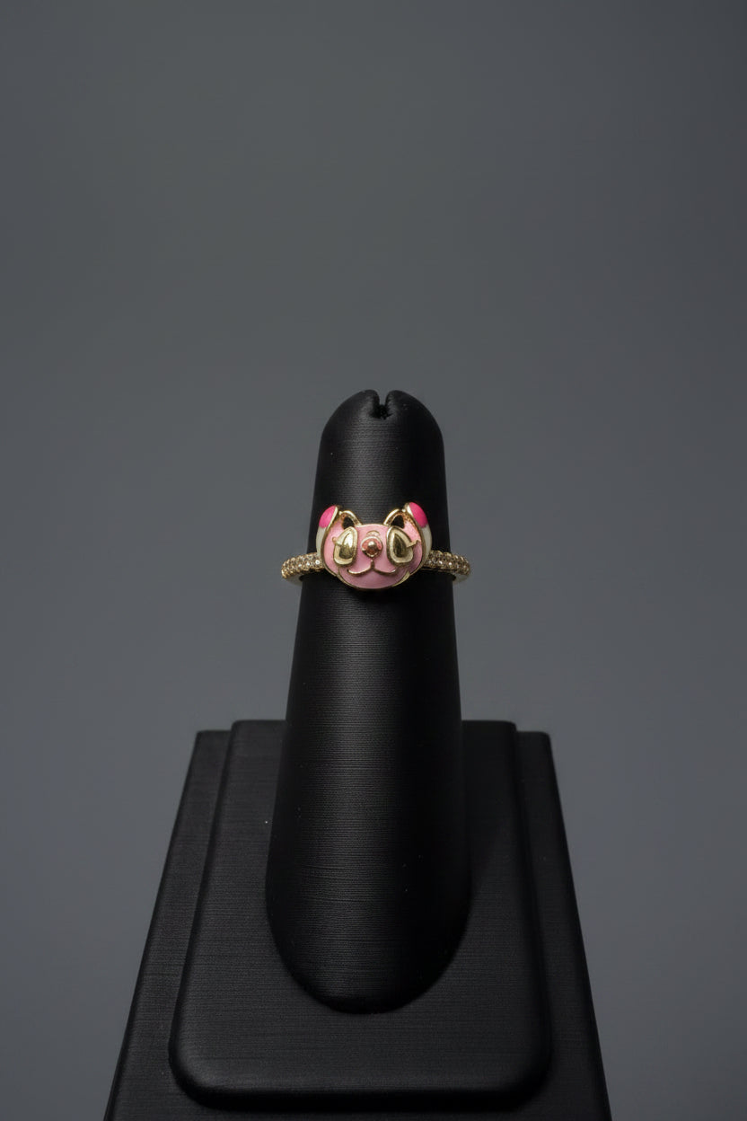 Anillo Stitch Oro Laminado – Ajustable