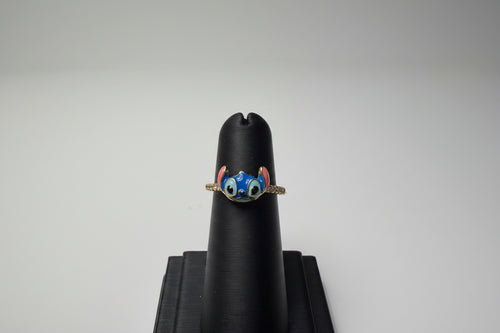 Anillo Stitch Oro Laminado – Ajustable