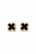 Aretes de trebol oro laminado
