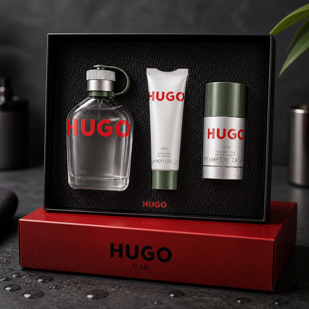 HUGO Man by Hugo Boss 3-Piece Gift Set – 4.2 oz EDT