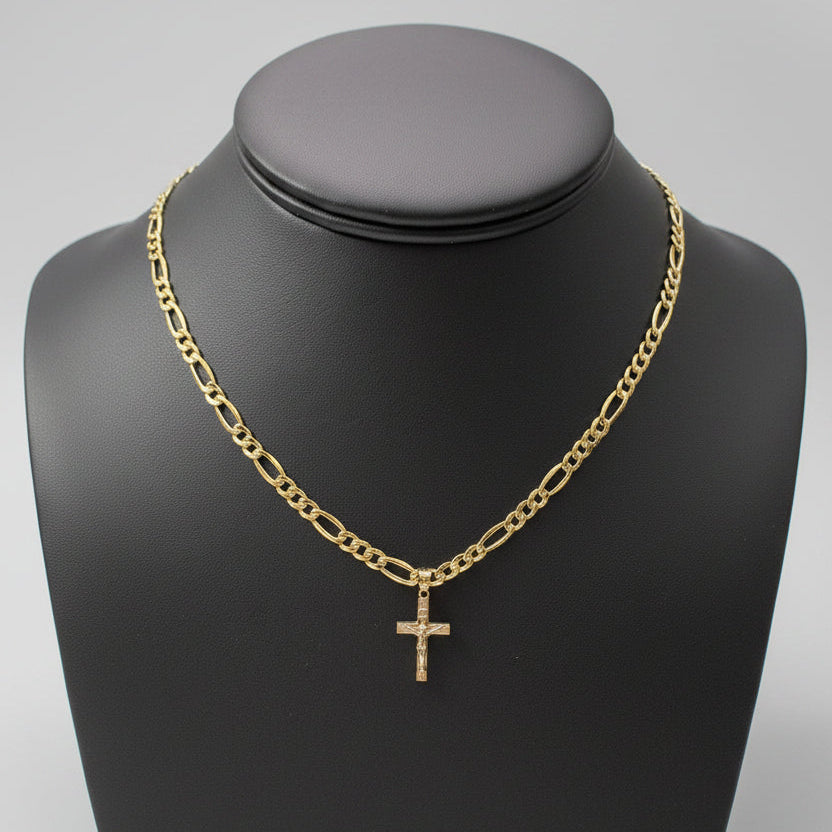 Cadena Fígaro con Crucifijo