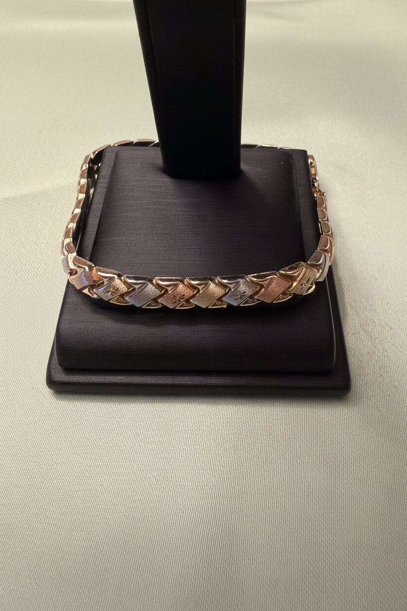 Pulsera de Oro Tricolor