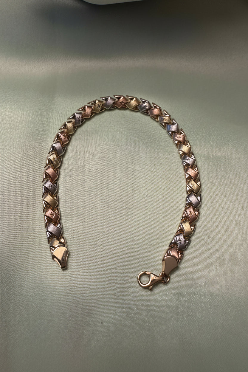 Pulsera de Oro Tricolor