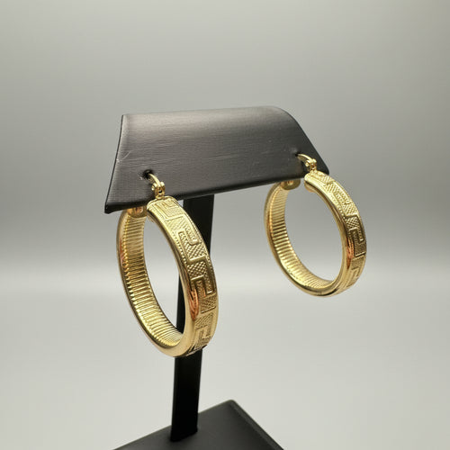 Aretes argolla greca